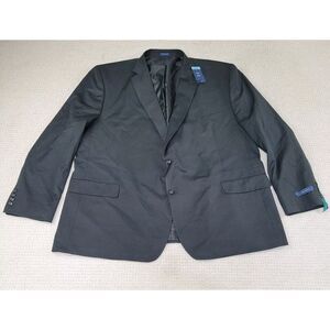 Stafford Suit Jacket Mens‎ 56B Big & Tall Black Travel Stretch 2 Button NWT